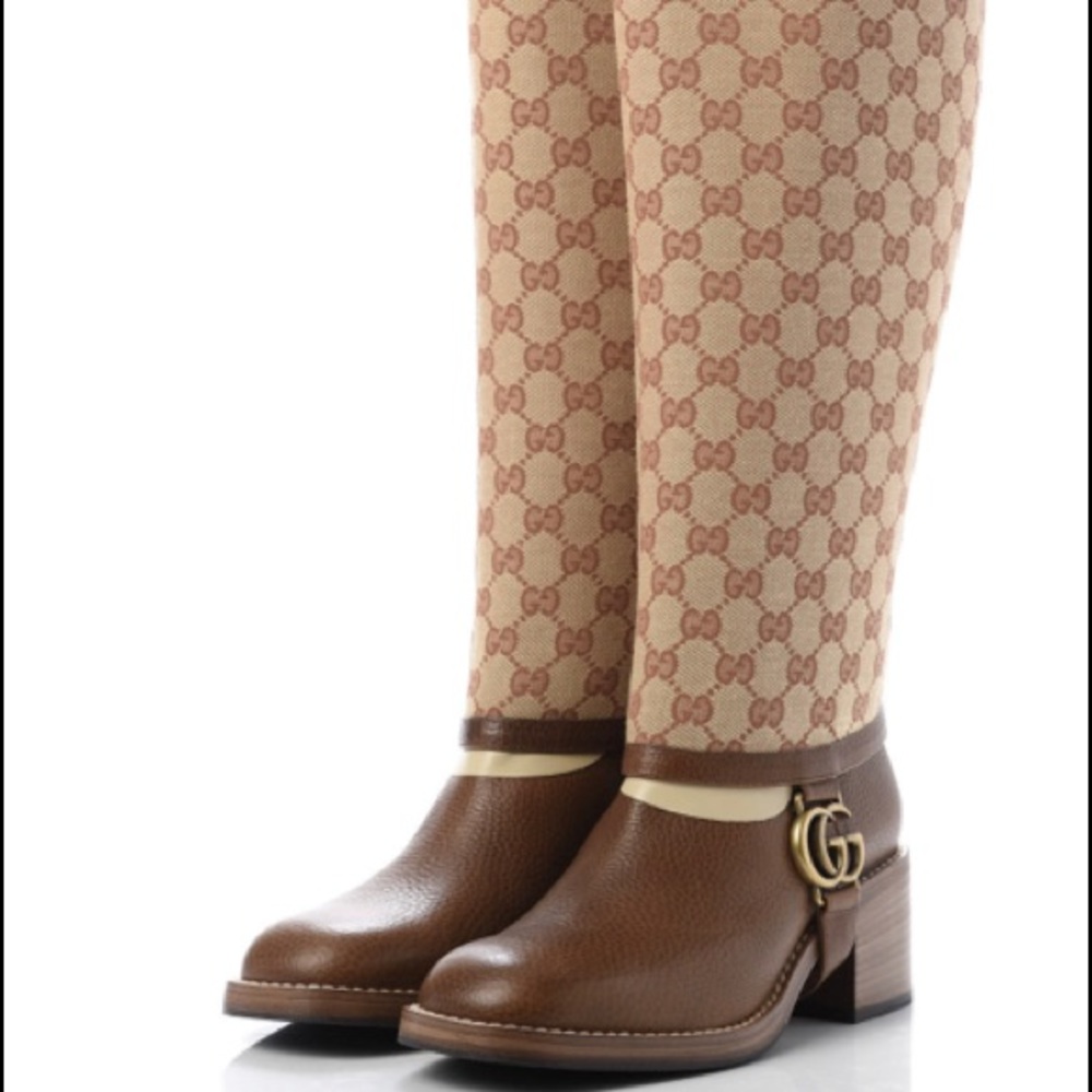 Gucci Canvas Lola Boots 39 Ruggine